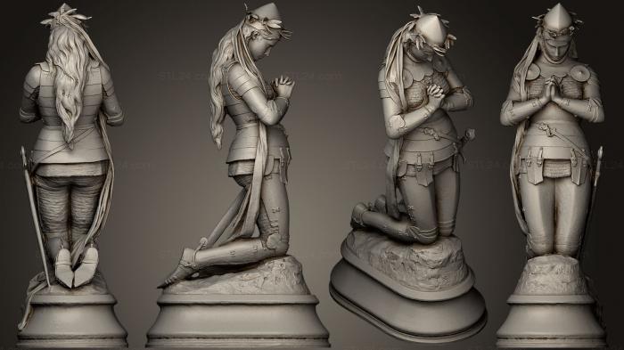 Figurines heroes, monsters and demons (Joan of Arc, STKM_0477) 3D models for cnc